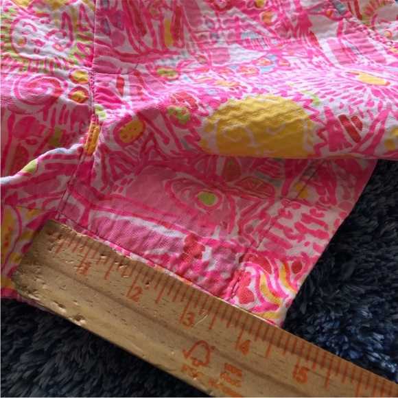 Lilly putlizer Pink and Yellow Women's Shorts - Picture 4 of 7
